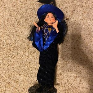 Annalee Blue and Black Witch Figure